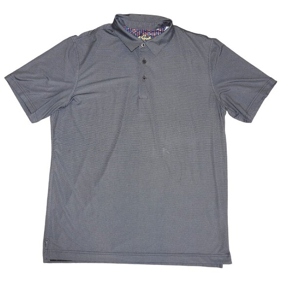 Robert Graham Gray Dot Knowledge Wisdom Truth Polo Shirt Men's Large - Picture 1 of 7